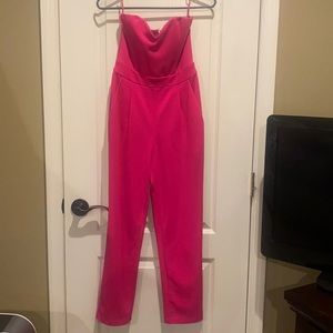 Hot pink express jumpsuit